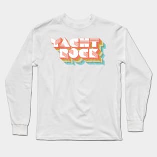 Vintage Fade Yacht Rock Party Boat Drinking graphic Long Sleeve T-Shirt
